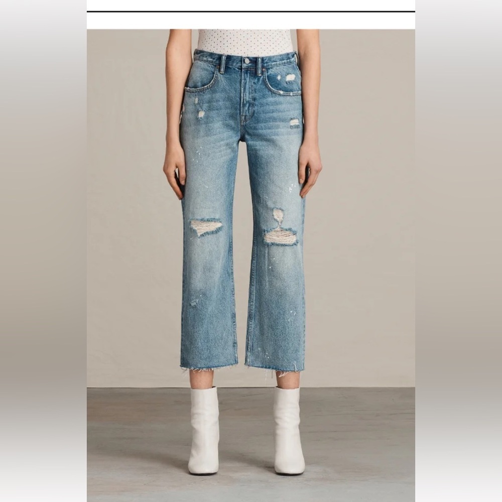 Allsaints Mazzy distressed jeans size 24